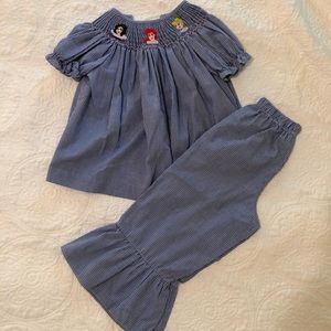 Two piece smocked set